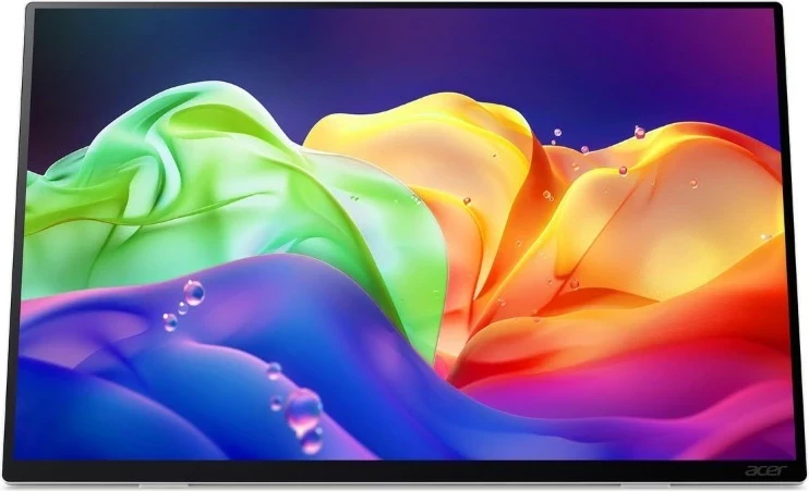 Monitor portativ Acer PE160WUTSMIUUX, 16", 2880x1800, Touch, 120Hz, HDR10, USB-C/HDMI 2.1, argjendtë