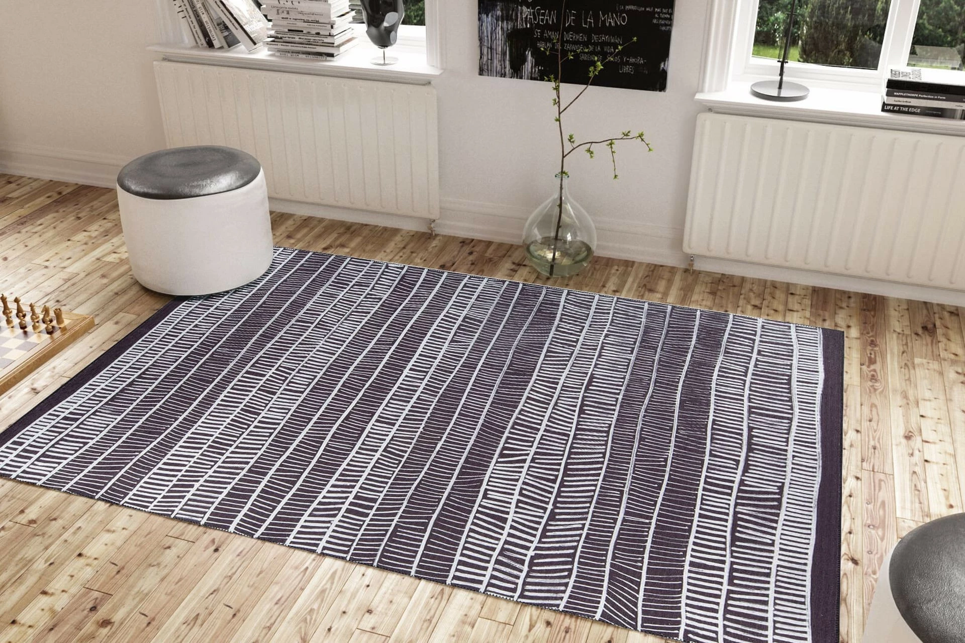 Qilim Conceptum Hypnose, Ada Gönül Chenille, 230x330cm, ngjyrë e zezë