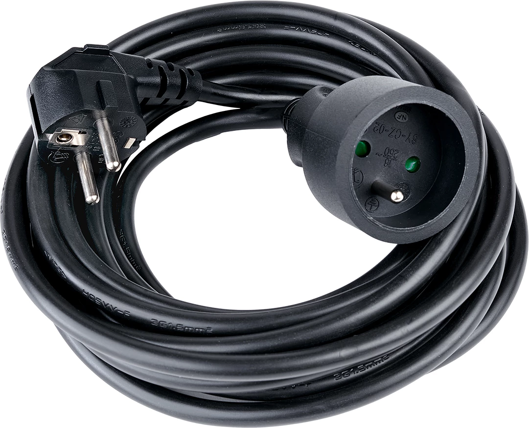 Zgjatues Hama Standard, 5m, plastikë, prizë EU, i zi