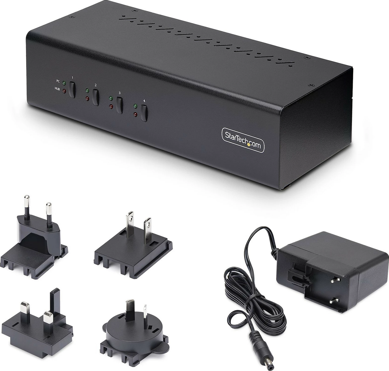 Switch KVM DisplayPort StarTech 4-Port, Dual Monitor, 4K 60Hz, USB 5Gbps, i zi