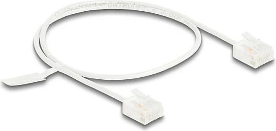 Kabëll rrjeti DeLOCK RJ45 Cat6 Ultra Slim 0.5 m, i bardhë