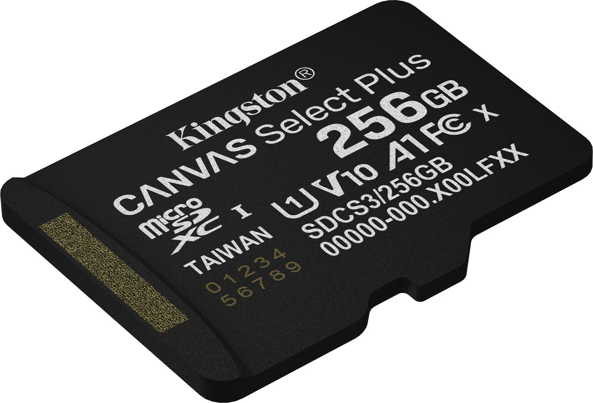 Kartelë memorie Kingston Canvas Select Plus 256GB microSDXC me adapter, e zezë