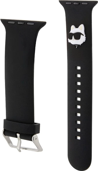 Rrip për Apple Watch Karl Lagerfeld 3D Rubber Choupette Head, silikon, i zi