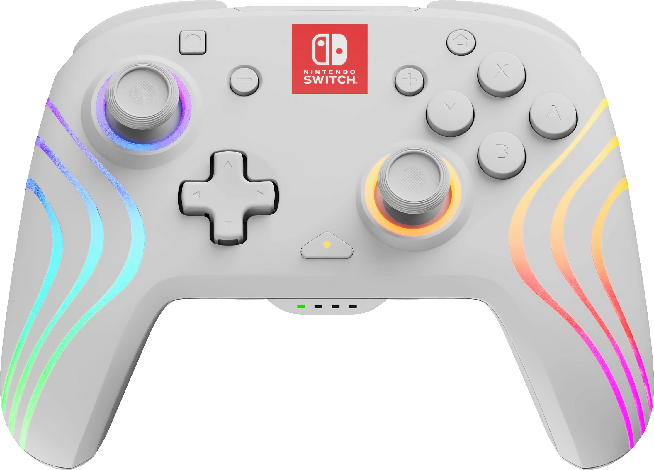 Gamepad PDP Afterglow Wave Wireless për Nintendo Switch/Switch OLED, RGB, i bardhë