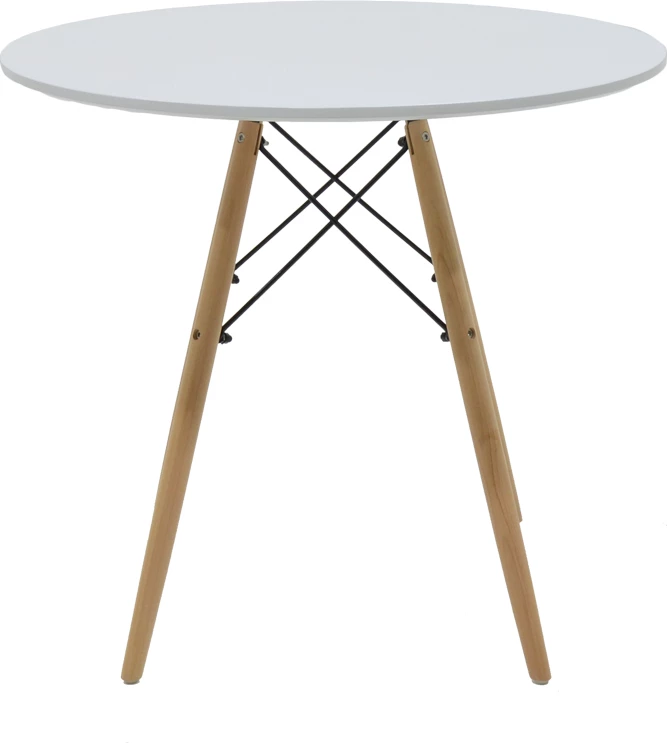 Tavolinë me karrige Ezra-Julita, ngjyrë gri/bardhë-natyrale, D80x73cm