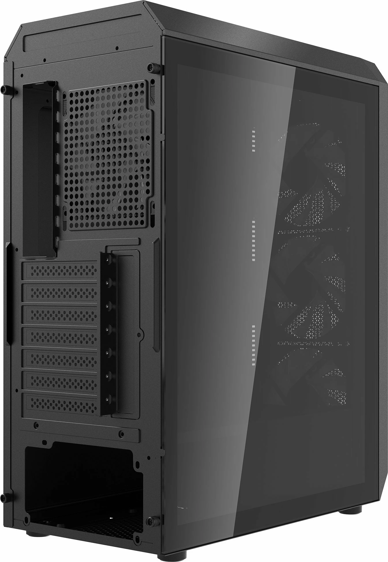 Kasë XPG Valor Air Plus VALORAIRPLUSMTA-BKCWW Midi Tower ATX/Micro-ATX/Mini-ITX me ARGB, me 4x 120mm ventilatorë, e zezë