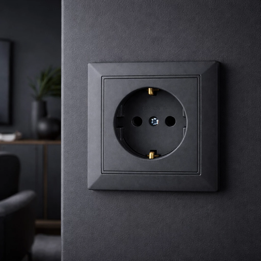 PRIZË MONOFAZ ANESTECH 16A – ANTRACIT