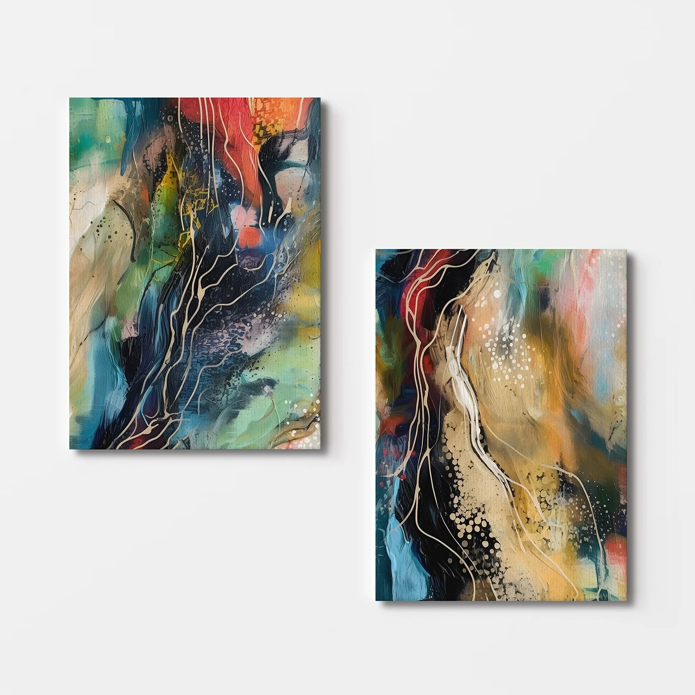 Pikturë dekorative në kanavacë (2 copë), Wallity, 2KNV4380, 50x70cm