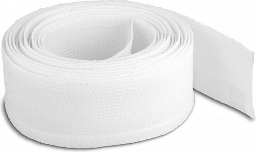 Mëngë e thurur për kabllo DeLOCK, 5 m x 19 mm, me Velcro, e bardhë