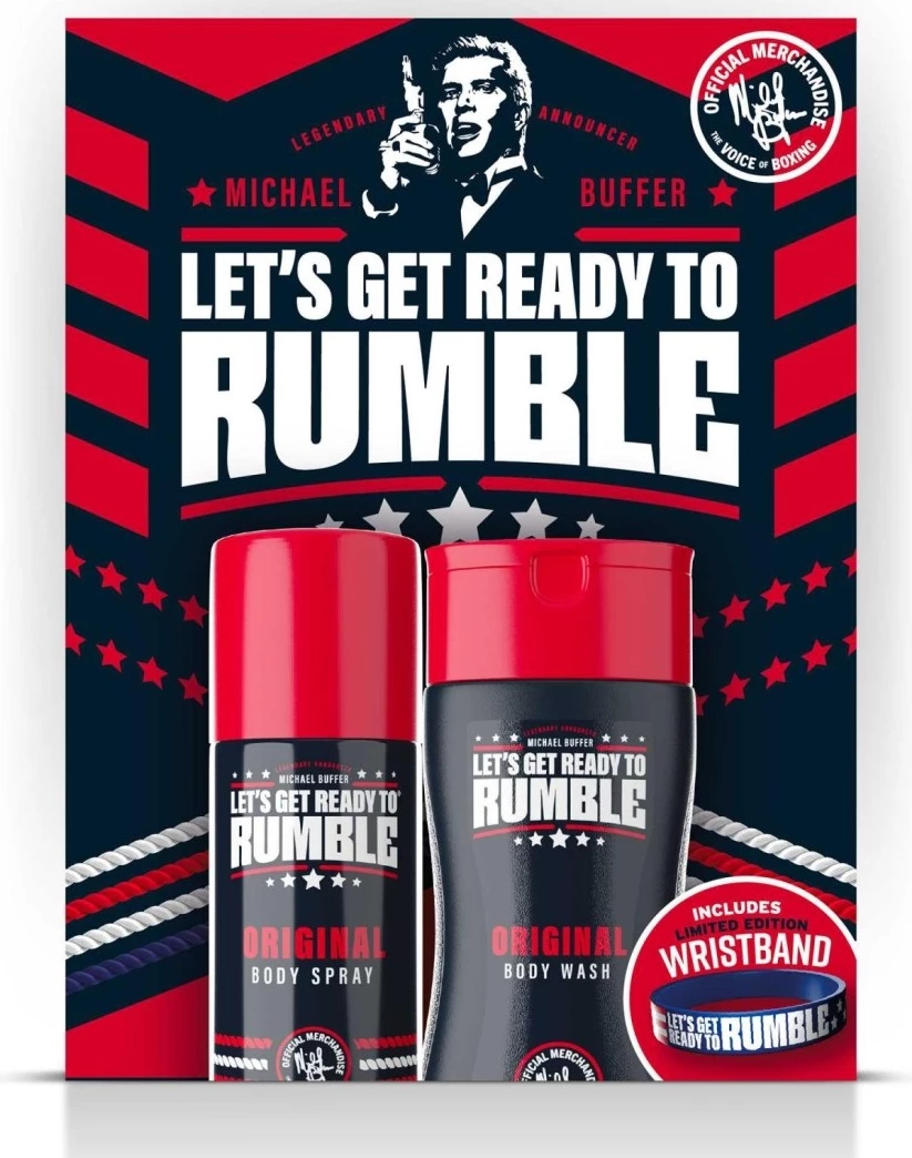 Set deodorant trupor dhe xhel dushi Rumble Men Original për meshkuj, 150ml + 250ml