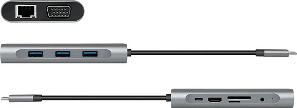 Docking station LogiLink USB-C USB 3.2 Gen1, 10-port, PD, argjendtë