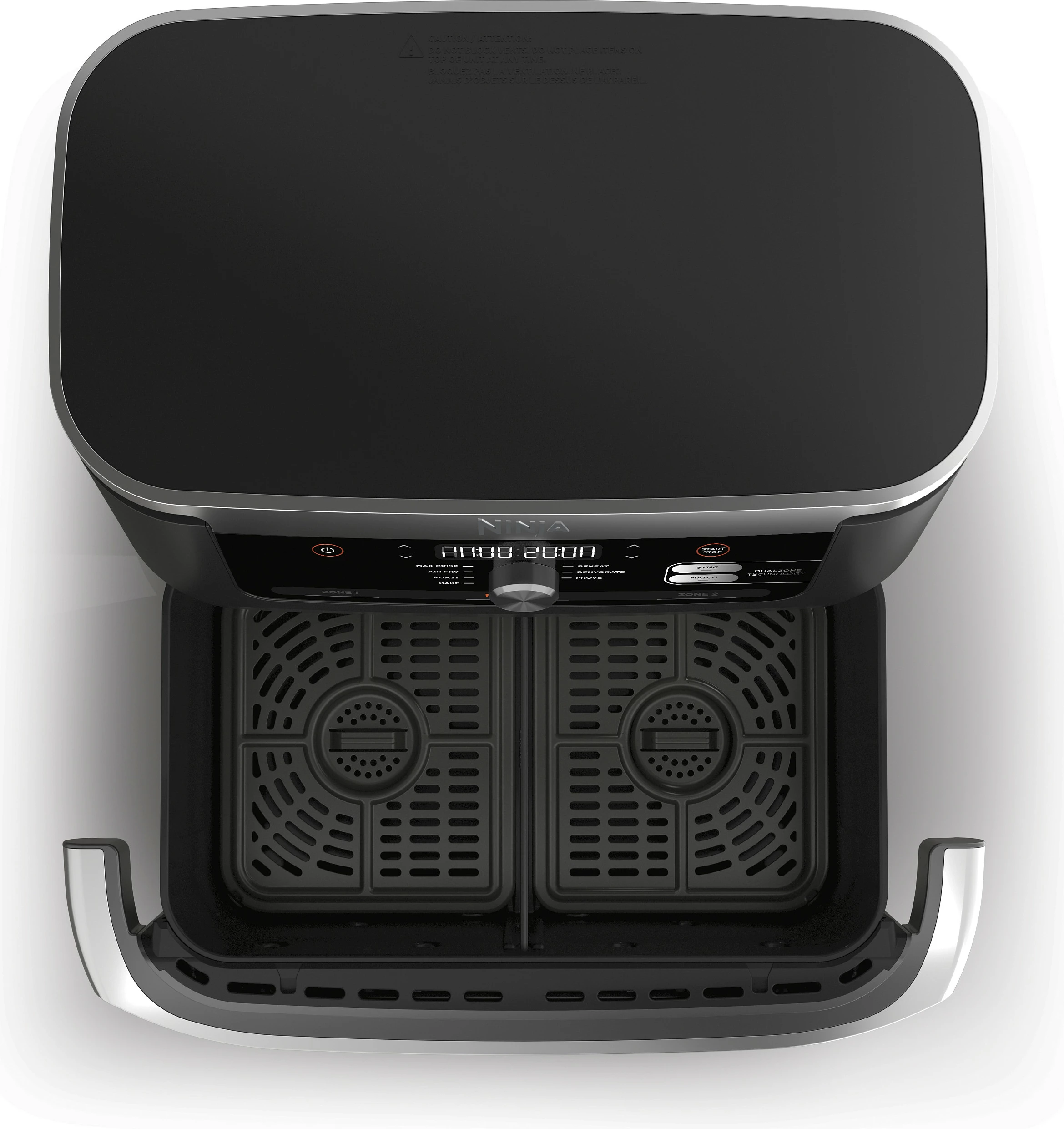 Fryer me ajër të nxehtë Ninja AF500EU, 10.4 L, 40-240 °C, 8 persona, Double, E zezë/Inox