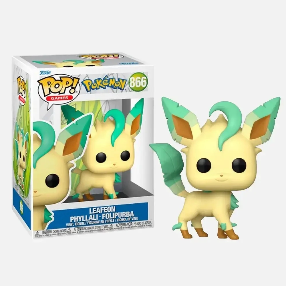 Figurinë koleksionuese Funko POP! Games Pokémon Leafeon, vinyl, jeshile/krem