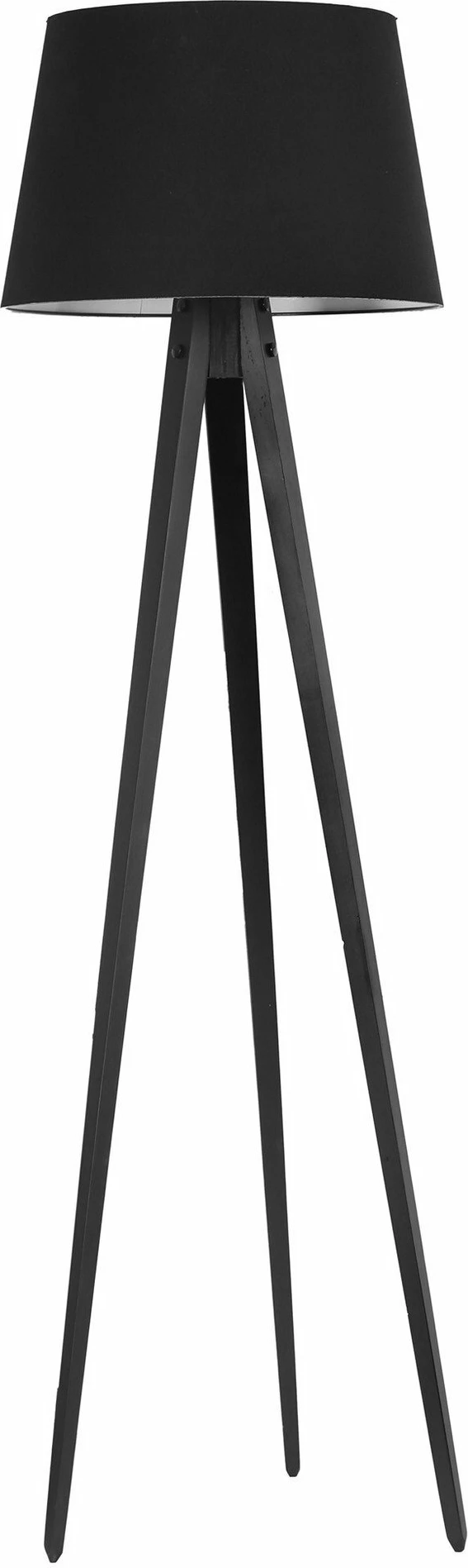 Llambë dyshemeje Opviq, tripod, e zezë, abazhuri i zi