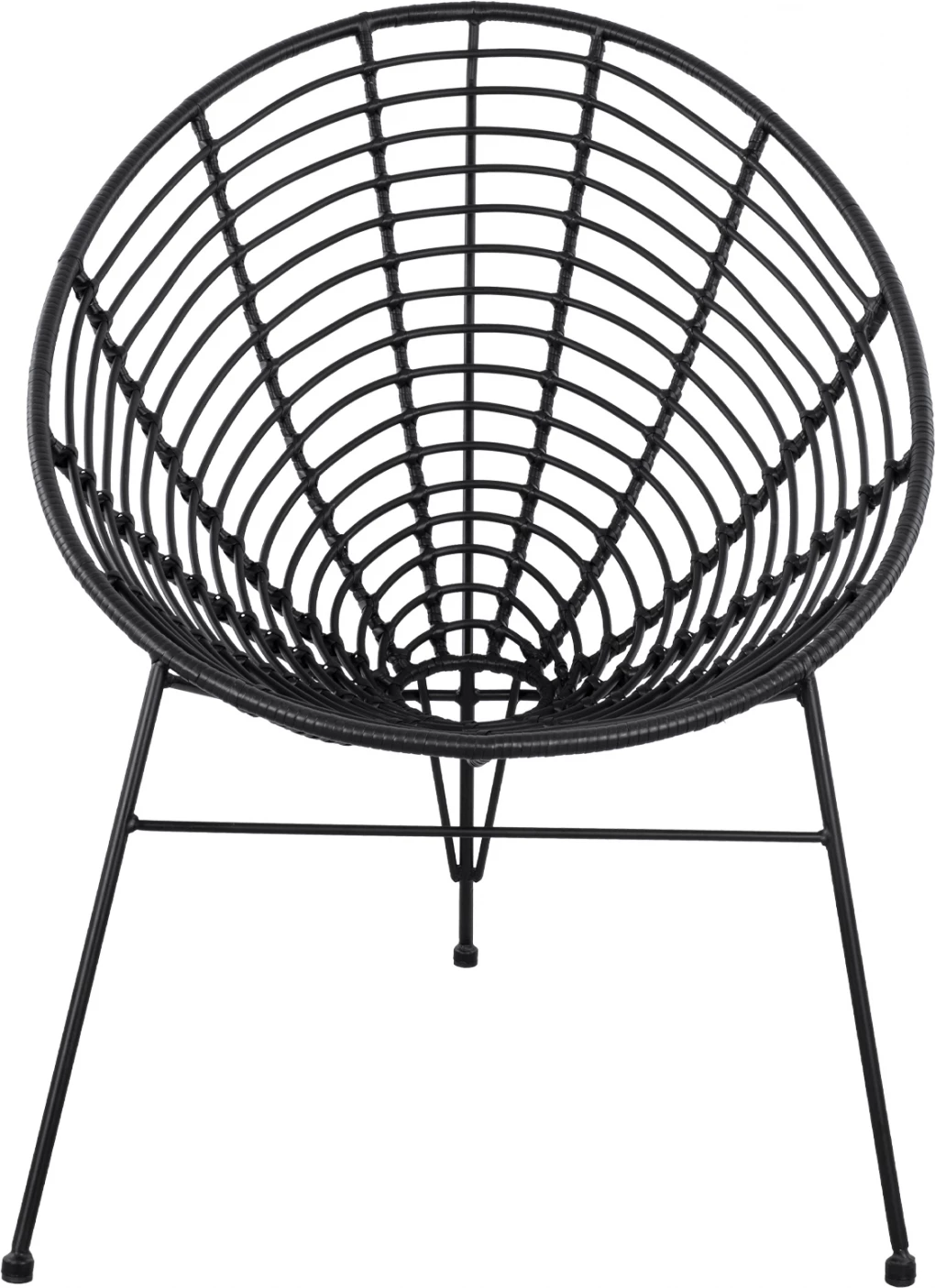 Karrige ALLEGRA, tipi fole, metalike, thurje, ngjyrë e zezë, 73x83x86 cm