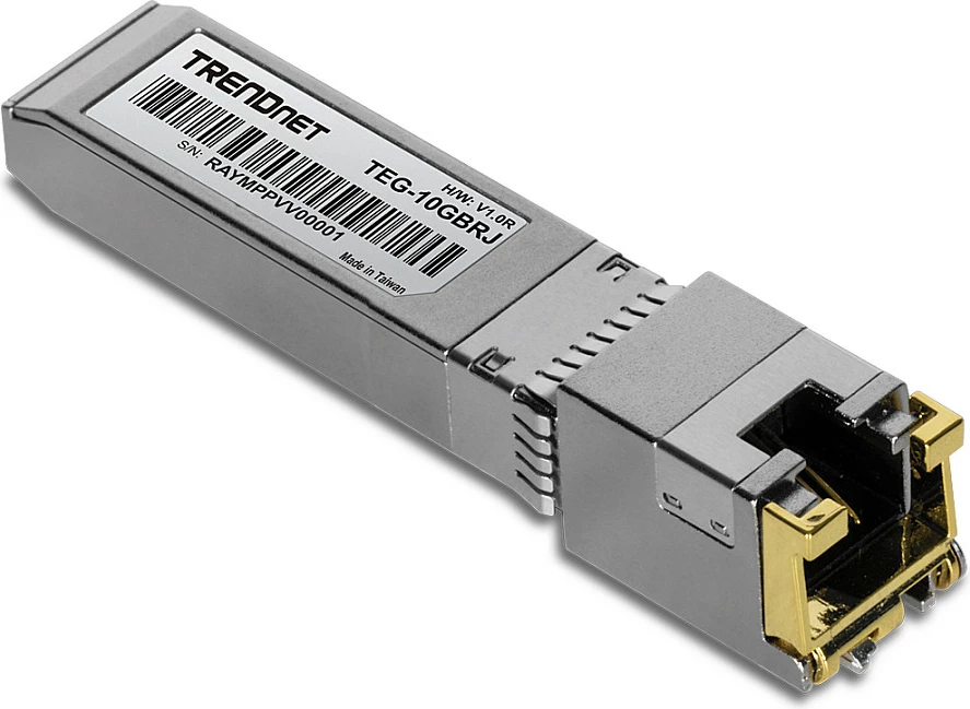Modul SFP+ TRENDnet TEG-10GBRJ, 10GbE RJ-45, Copper, 100 m, argjendtë
