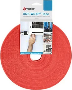 Shirit Velcro për kabllo VELCRO One-Wrap, 20 mm, 25 m, i kuq