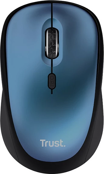 Maus wireless Trust Yvi+ Silent, 1600 DPI, RF 2.4GHz, djathtas, zi/blu