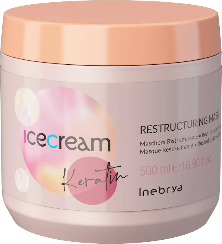 Maskë flokësh për femra Inebrya Ice Cream Keratin 500ml