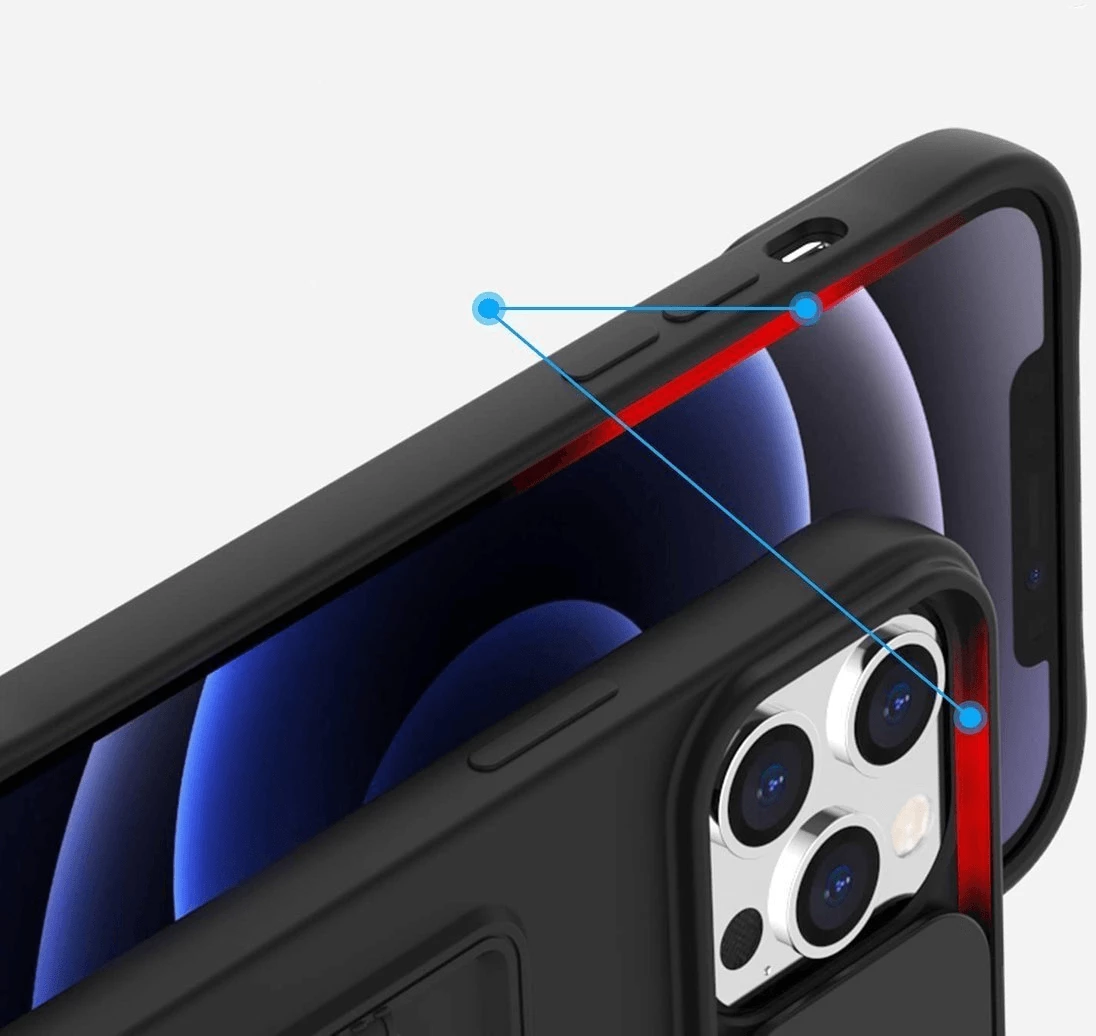 Mbështjellës silikoni ONASI 17973 për iPhone 15 Plus, mbrojtje e lentes së kamerës, i zi