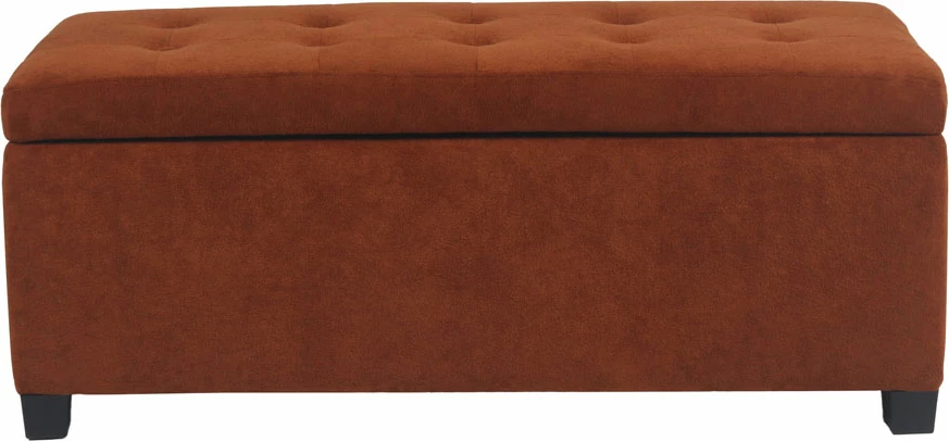 Tabure me hapësirë për ruajtje, ngjyrë terrakote, 102x42x40