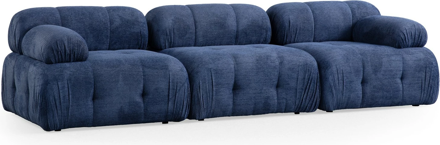 Divan treshe Atelier del Sofa, Petite 3, ngjyrë blu e natës