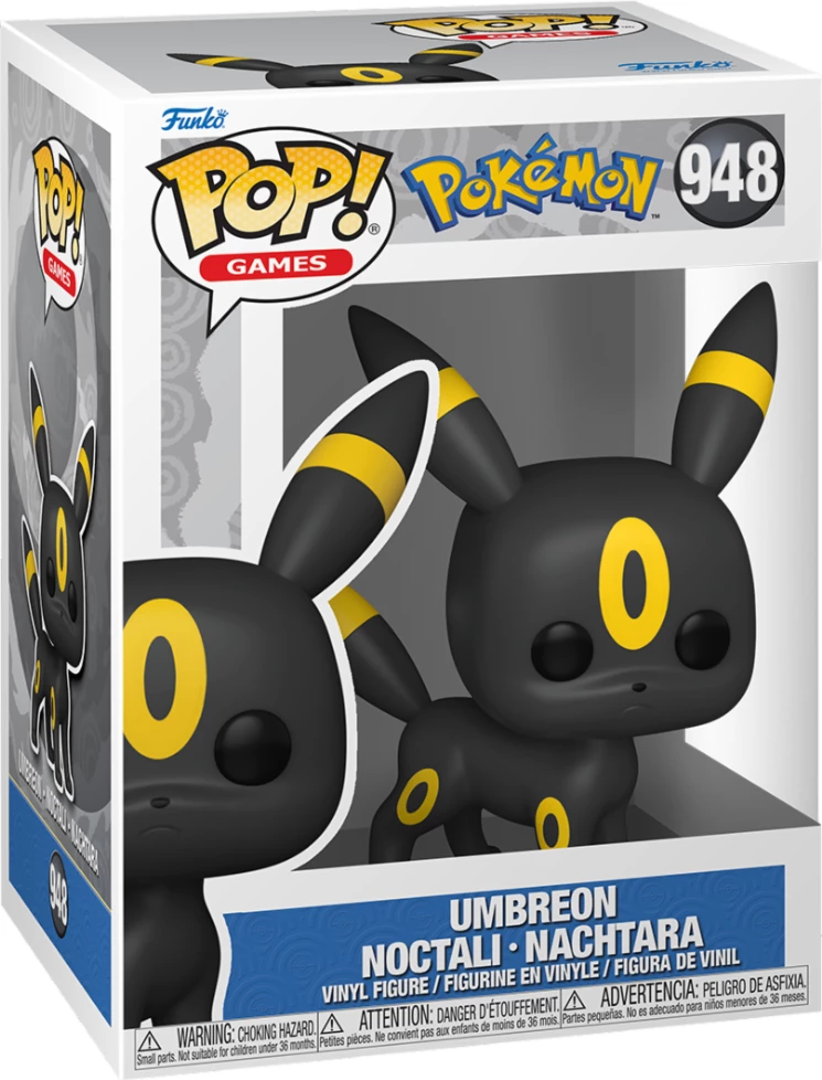 Figurinë vinyl Funko POP! Games Pokémon Umbreon #948 (EMEA), e zezë/verdhe