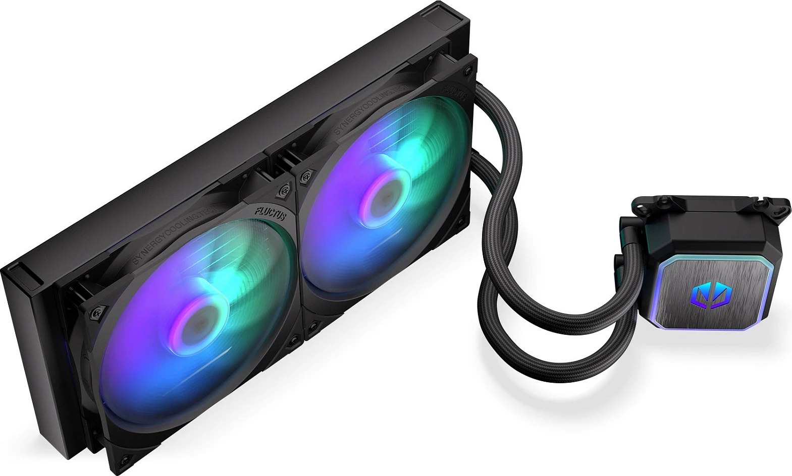 Ftohës uji AIO për CPU Endorfy Navis F280 ARGB, 280mm, 2x140mm PWM, i zi