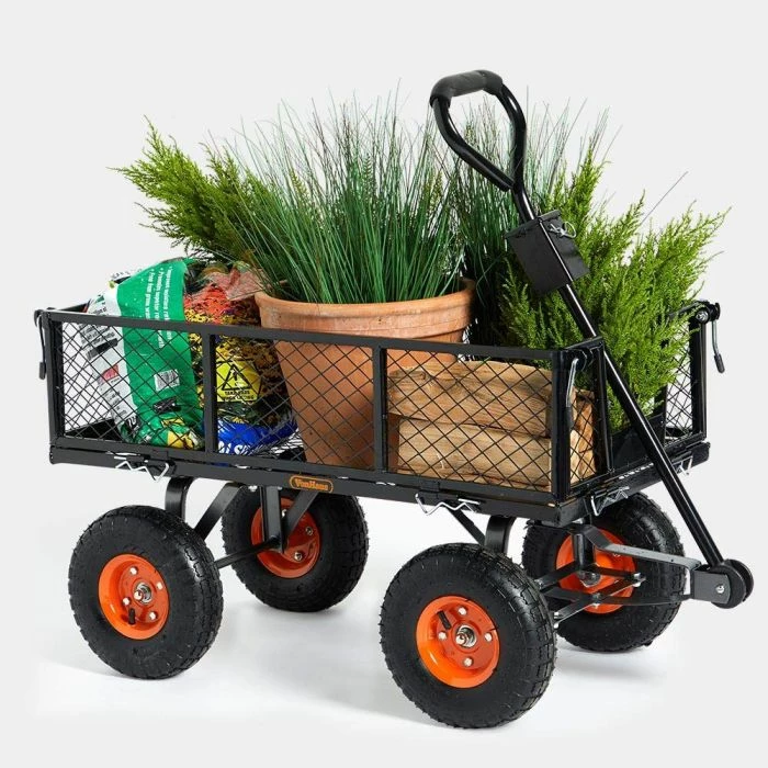 Karrocë kopshti VONHAUS 2515028, 350 kg, 85 x 43 x 22 cm, e zezë