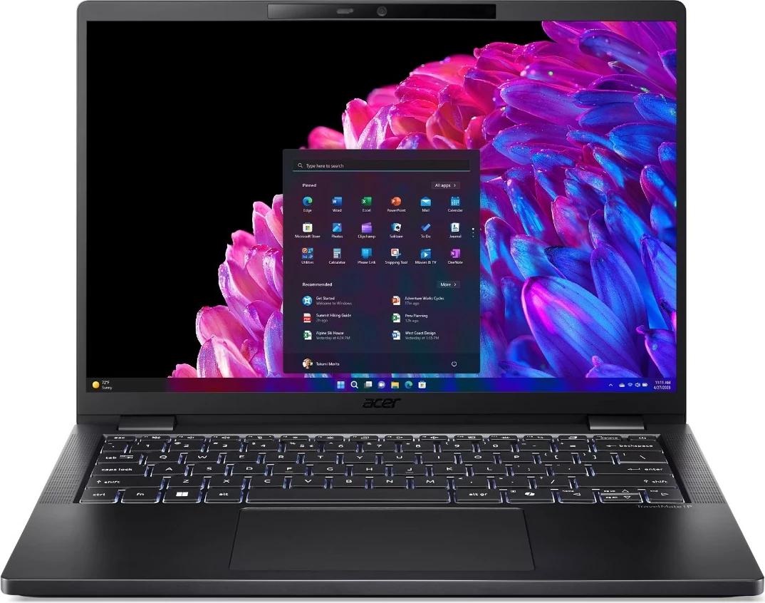 Laptop Acer TravelMate P6 TMP614-73-TCO-72TJ, Intel Core Ultra 7, 32 GB, 1 TB, Galaxy Black