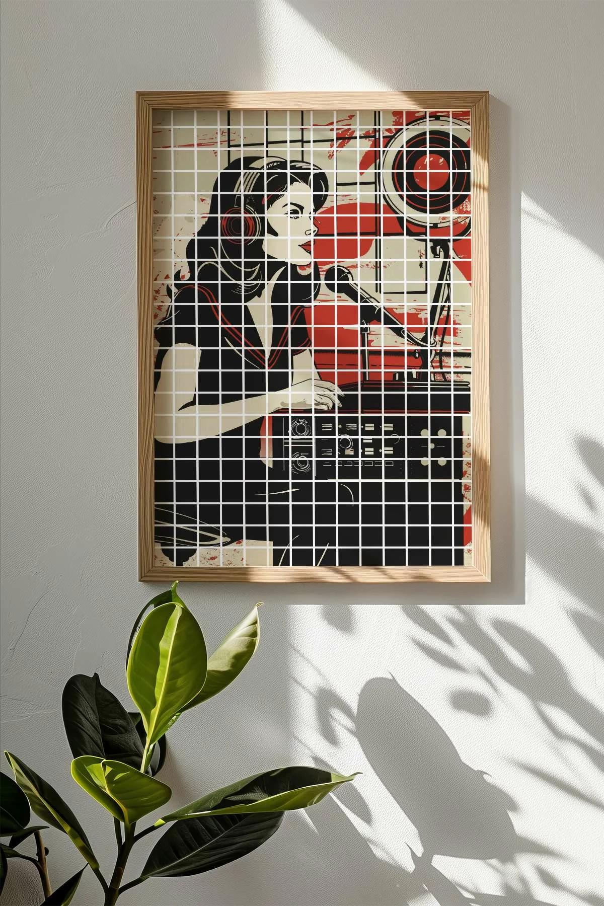 Pikturë dekorative me kornizë, Popkare23, shumëngjyrëshe, Wallity, 33x48cm