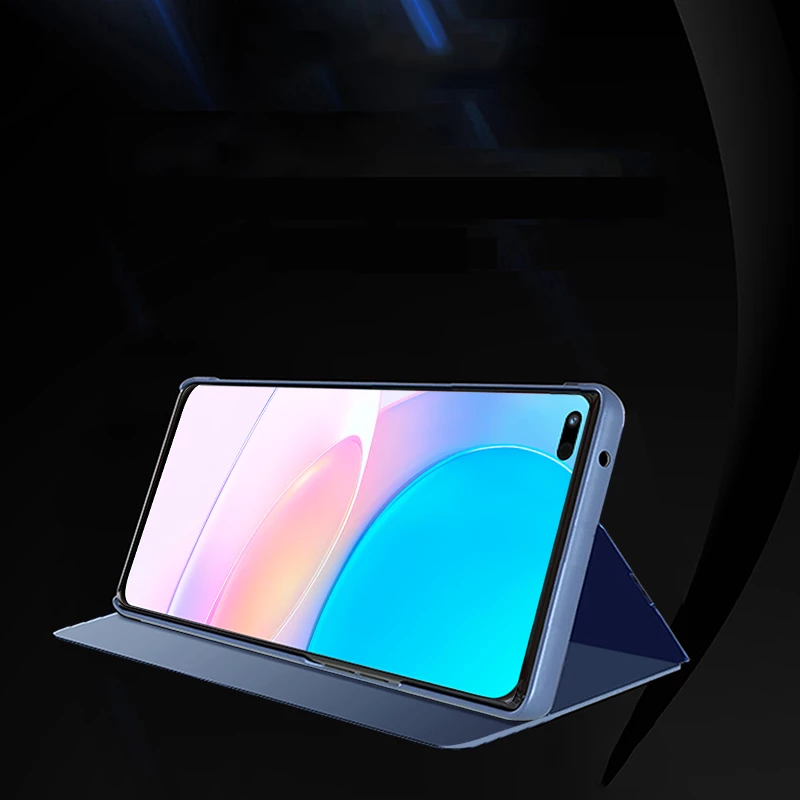 Mbështjellës Hurtel Clear View Case për Huawei nova 8i, me kapak, e zezë