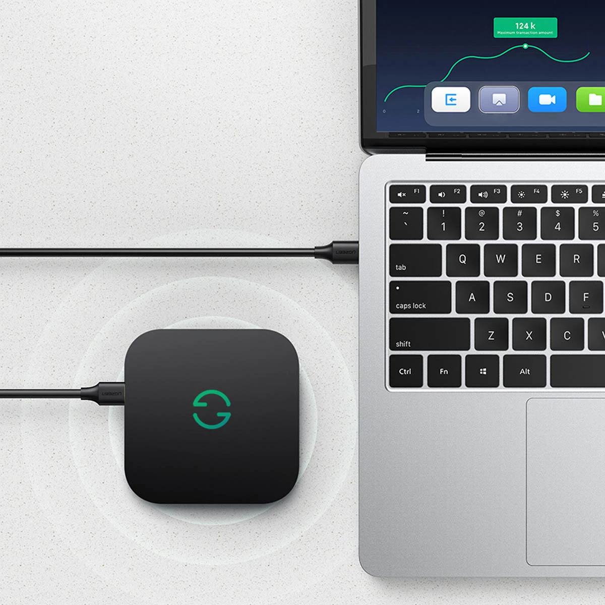 Kabllo Ugreen US128, USB-A 3.0 në USB-A 3.0, 0.5m, e zezë