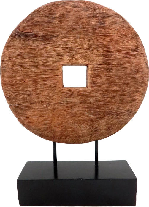 Dekor tavoline karrocë, dru mango natyral-hekur, 35.5x9x44cm