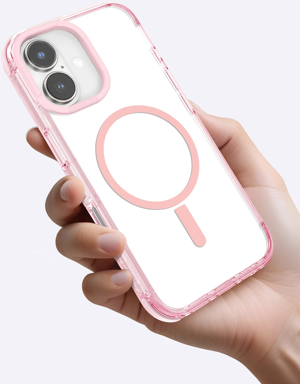 Mbështjellës AmazingThing Omni Mag për iPhone 16, rozë e errët