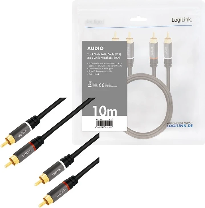 Kabllo LogiLink RCA x4, 10m