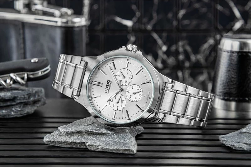 Orë dore për meshkuj CASIO, argjend