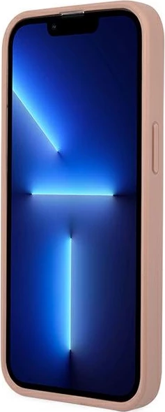 Mbështjellës Guess SaffianoTriangle Logo për iPhone 14 Pro Max 6.7", Rozë