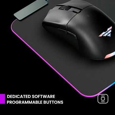 Maus gaming PREYON Owl Wireless POW35B, 16000 DPI, 2.4GHz/USB, RGB, i zi