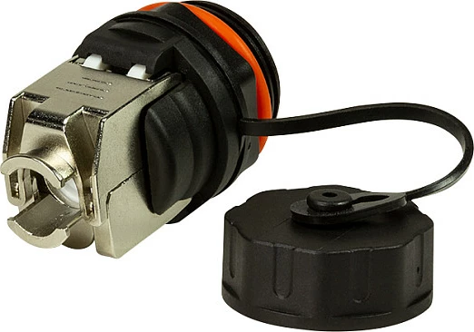 Prizë Keystone LogiLink Cat.6A RJ45 STP industriale, me kapak mbrojtës