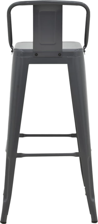 Karrige për bar me mbështetëse Utopia, metal antracit, 42x42x97cm