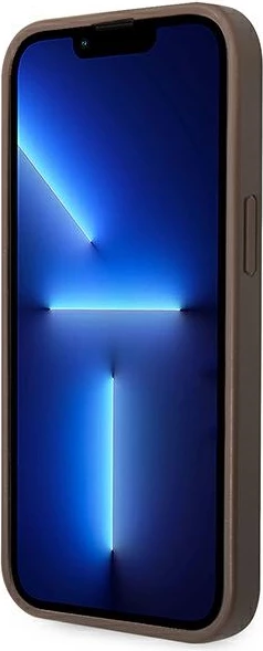 Mbështjellës Guess GUHCP14S4GMGBR për iPhone 14 6.1", hardcase, kafe