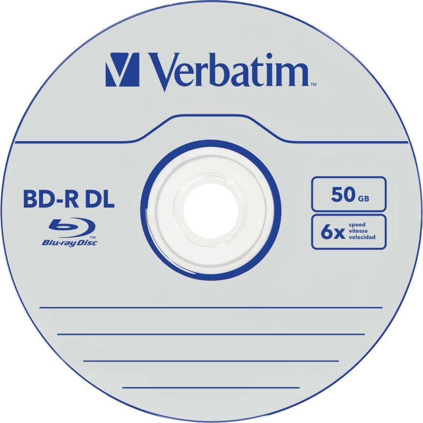 Disk Blu-ray BD-R DL Verbatim 43748 50 GB 6x, 5 copë