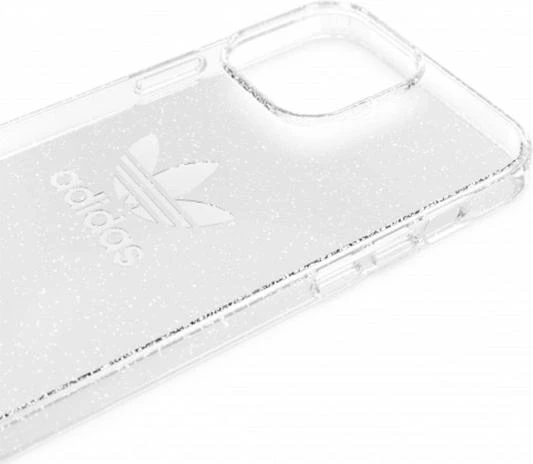 Mbështjellës Adidas OR për iPhone 13 Pro Max 6.7", Glitter, Transparent/Argjend