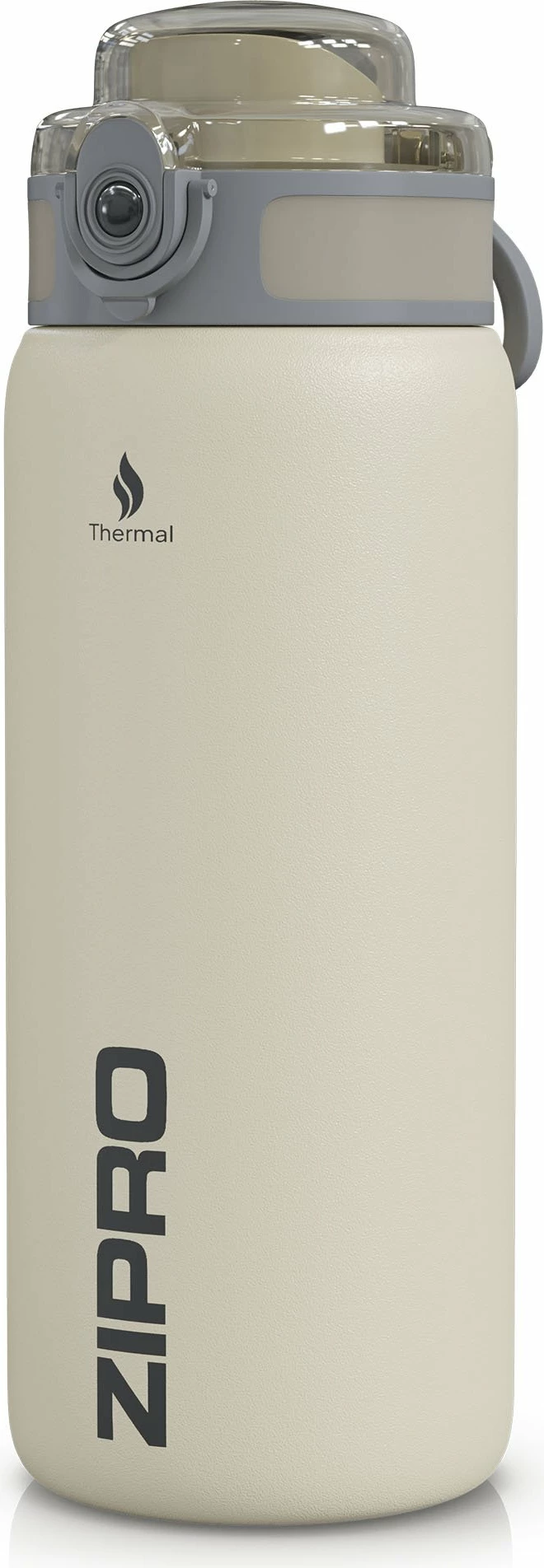 Shishe termike Zipro 700 ml inox 18/8, kapak me grykë, anti-rrjedhje, me dorezë, bezhë