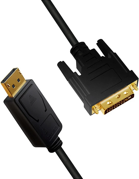 Kabllo DisplayPort në DVI LogiLink, DP 1.2, 5 m, e zezë