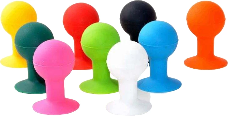 Mbajtës telefoni Hurtel me kokë të rrumbullakët, silikon, kuq