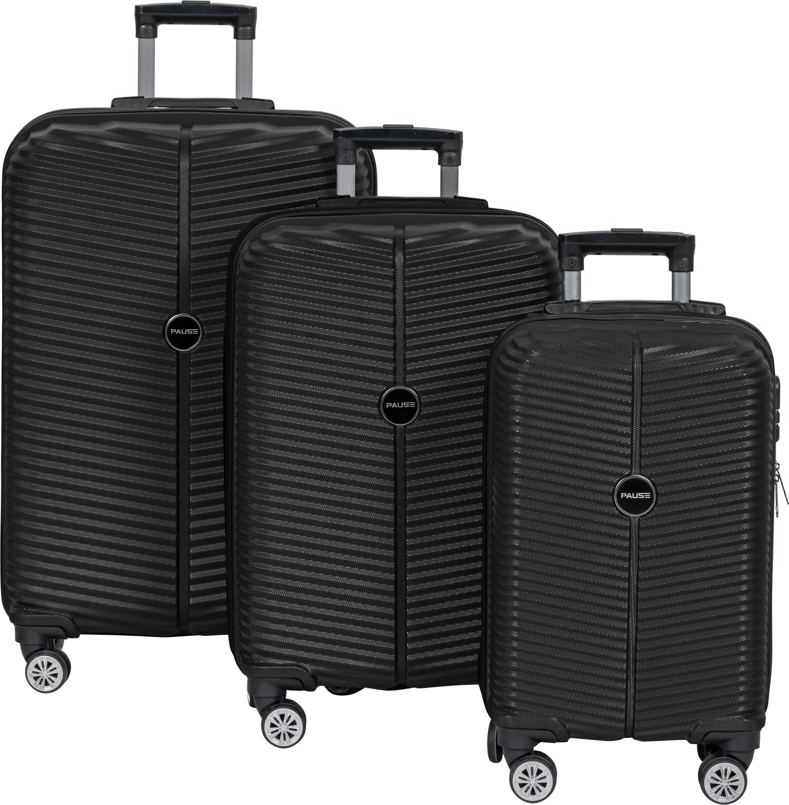 Set valixhesh (3 copë), Zoozie Bags, PS 02, e zezë