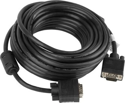 Kabllo VGA Lanberg CA-VGAC-10CC-0100-B, 10 m, e zezë