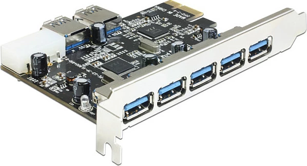 Kartelë zgjerimi PCIe DeLOCK 89355, 7x USB 3.2 Gen 1 Type-A, 5 Gbit/s